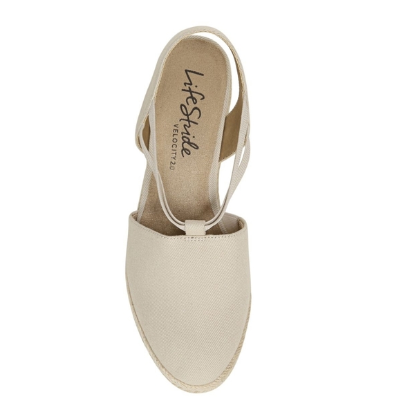 LifeStride Women's NIB Almond Milk Katrina 2 Espadrille Wedge Sandals Size 7.5M - Picture 6 of 16